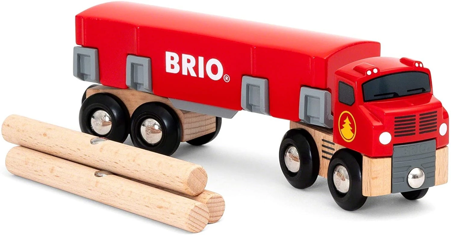 BRIO Holztransporter Mit Magnetladung 3 BRIO Holztransporter Mit Magnetladung