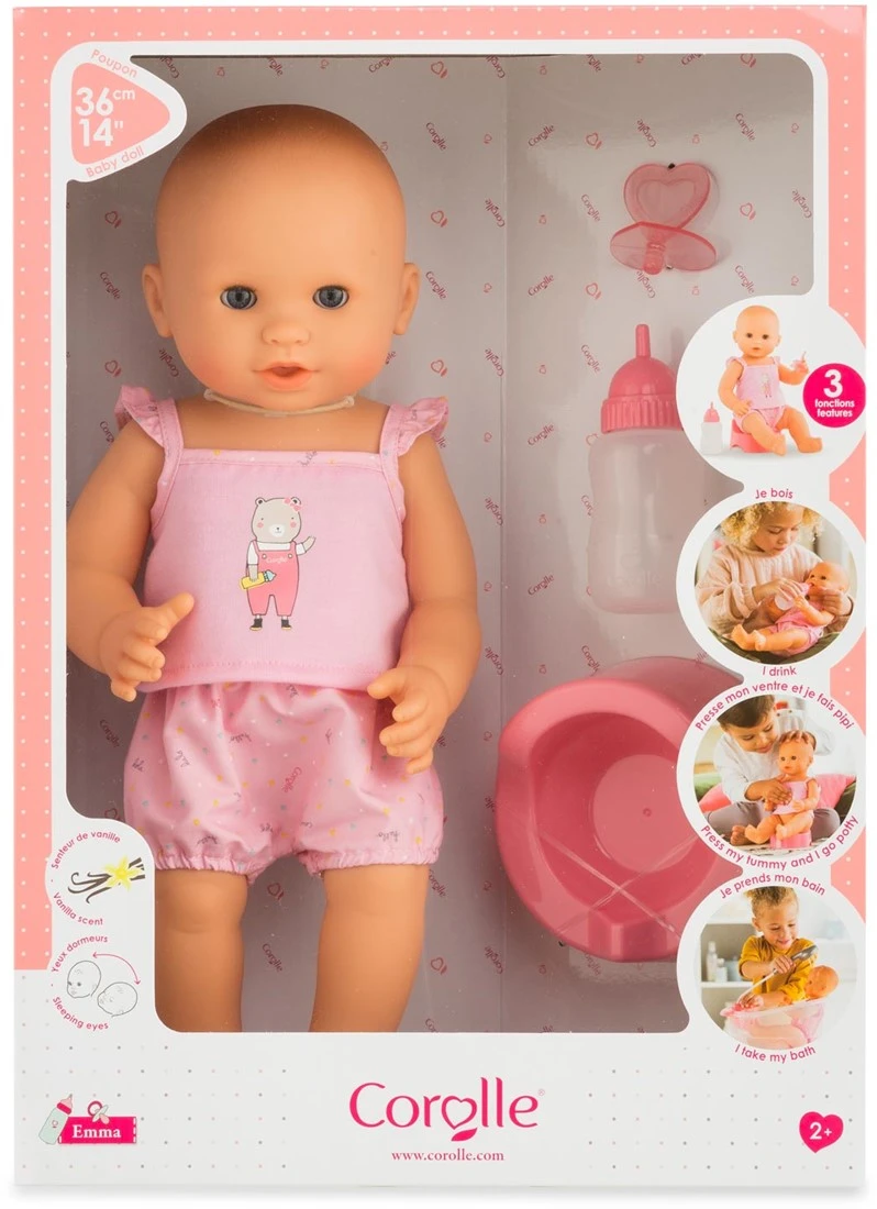 Corolle 9000130250 Mon Grand Poupon Emma Trink Und Näss Badebaby 36cm / Französische Puppe Mit Charme Und Vanilleduft 4 Corolle 9000130250 Mon Grand Poupon Emma Trink Und Näss Badebaby 36cm / Französische Puppe Mit Charme Und Vanilleduft – Bild 2