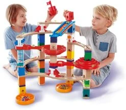 Hape E6024 - Super-Spiralburg, Quadrilla Kugelbahn, Konstruktionsspielzeug Mit Umfangreichem Zubehör, 129 Teilig, Aus Holz, Ab 4 Jahren, Mehrfarbig -Haba || Ravensburger || Brio Verkäufe e6024 3