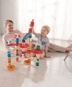 Hape E6024 - Super-Spiralburg, Quadrilla Kugelbahn, Konstruktionsspielzeug Mit Umfangreichem Zubehör, 129 Teilig, Aus Holz, Ab 4 Jahren, Mehrfarbig -Haba || Ravensburger || Brio Verkäufe e6024 4