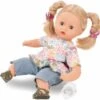 Götz 2120944 Muffin Minimaxi Puppe - 33 Cm Große Babypuppe Mit Blauen Schlafaugen, Blonde Haare Und Weichkörper - Weichkörperpuppe In 8-teiligen Set