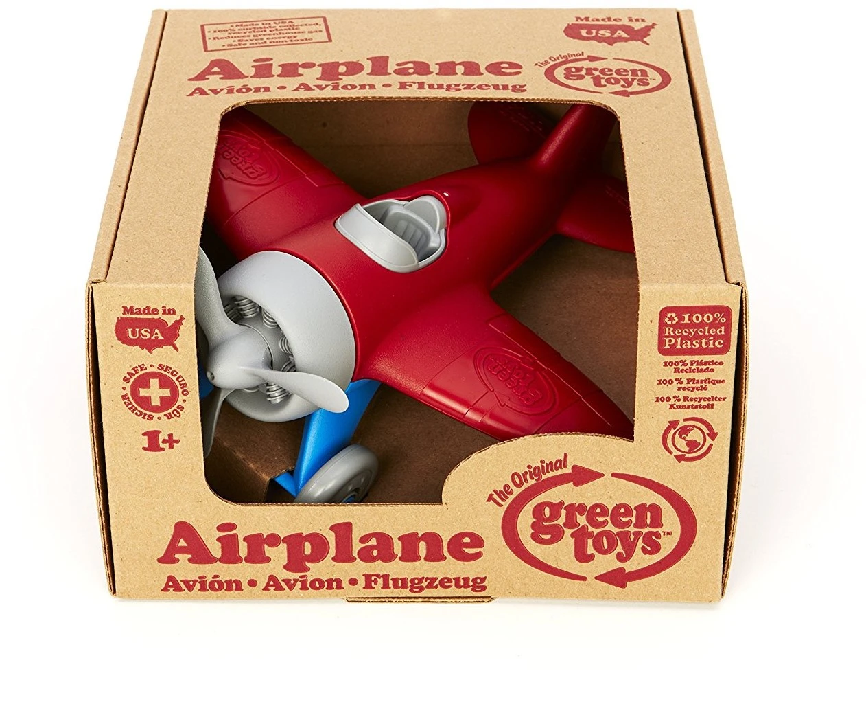 Green Toys Flugzeug - Rote Tragflächen 4 Green Toys Flugzeug - Rote Tragflächen – Bild 2