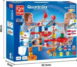 Hape E6024 - Super-Spiralburg, Quadrilla Kugelbahn, Konstruktionsspielzeug Mit Umfangreichem Zubehör, 129 Teilig, Aus Holz, Ab 4 Jahren, Mehrfarbig -Haba || Ravensburger || Brio Verkäufe hape e6024 super spiralburg quadrilla kugelbahn konstruktionsspielzeug mit umfangreichem zubehoer 129 teilig aus holz ab 4 jahren mehrfarbig 3