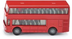 SIKU 1321, Doppelstock-Reisebus, Metall/Kunststoff, Rot, Spielzeugauto Für Kinder