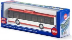 SIKU 3734, Stadtbus, 1:50, Metall/Kunststoff, Öffenbare Türen, Rot/Weiß