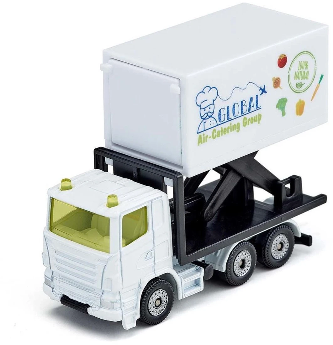 SIKU 6312, Flughafenset, Metall/Kunststoff, Weiß, Inkl. Verkehrsflugzeug, Catering-Fahrzeug, Anhänger Mit Fluggasttreppe, Flughafenschlepper, Kofferanhänger Und 5m Langes Rollfeld-Tape 7 SIKU 6312, Flughafenset, Metall/Kunststoff, Weiß, Inkl. Verkehrsflugzeug, Catering-Fahrzeug, Anhänger Mit Fluggasttreppe, Flughafenschlepper, Kofferanhänger Und 5m Langes Rollfeld-Tape – Bild 5